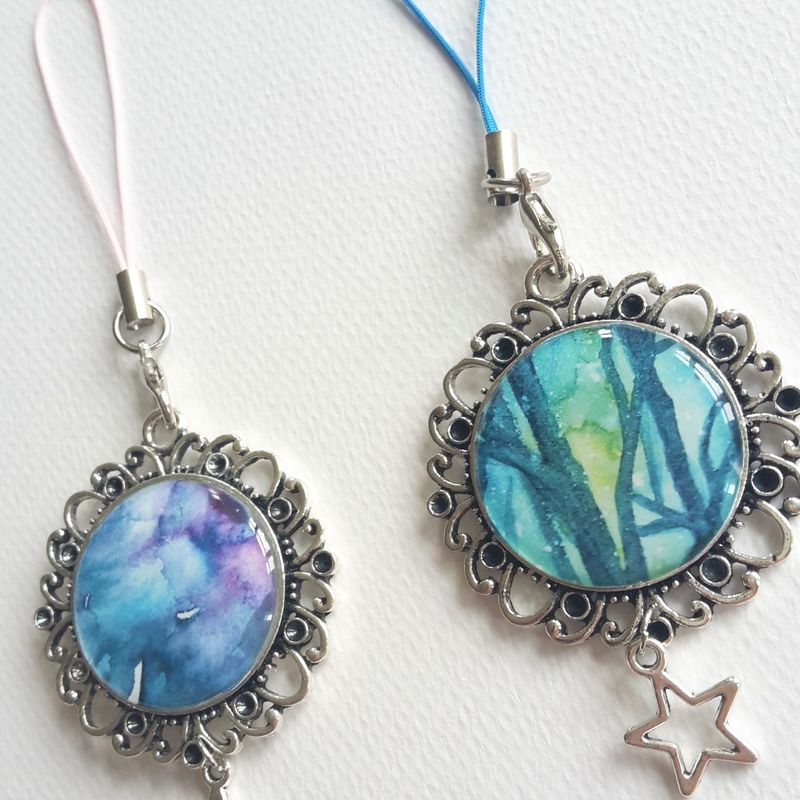 Galaxy Nebula Charms Keychains
