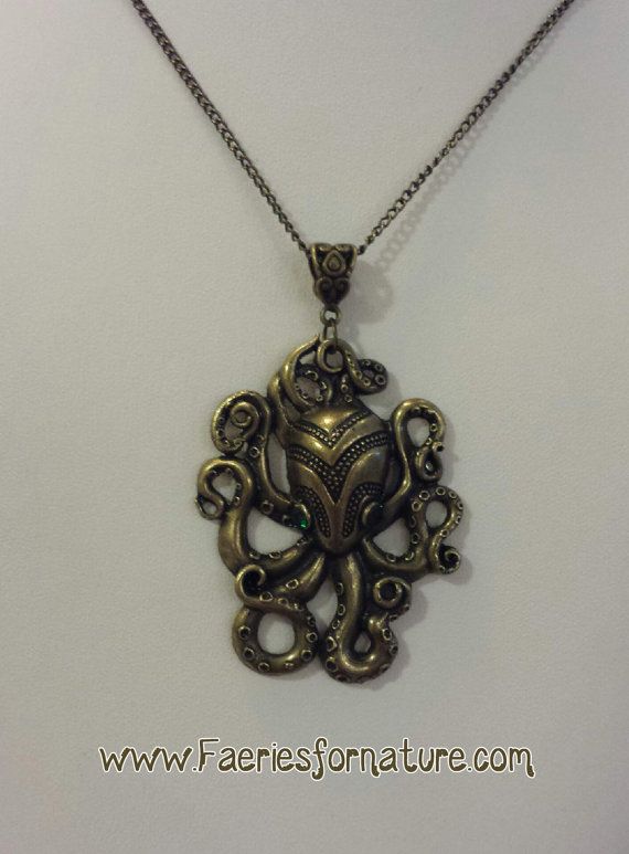 Bronze Faceted Kraken Necklace