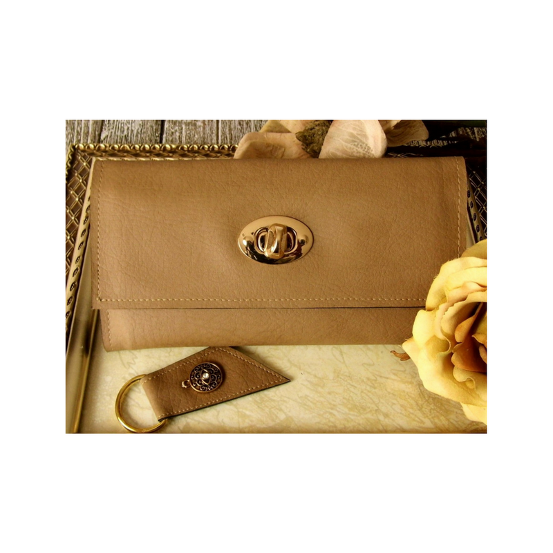 Vegan Leather Wallet, Ladies Brown Wallet, Womens Wallet Vegan, Brown Trifold Wallet, Long Wallet