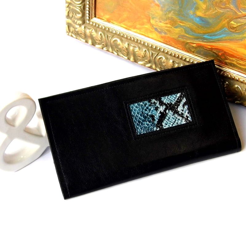 Blue Bifold Passport Holder In Vegan Leather, A Perfect Gift For Women