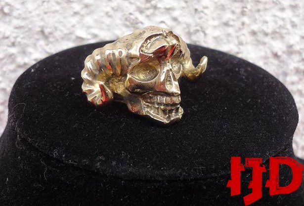 Demon Ring - Satanic Ring - Golden Demon Ring - Golden Ring - Satanic Jewelry - Demon Jewelry - Black Metal Ring - Lucifer Ring - Baphomet