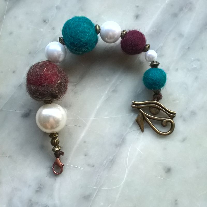 Charm per borse, pendente grande, decorazione portachiavi e zip, abbellimento chiusure borsa, perle di feltro e acrilico