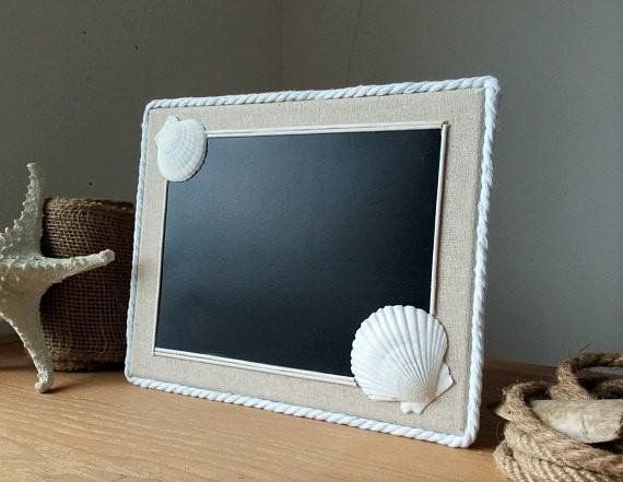 Chalkboard Seashell Decor