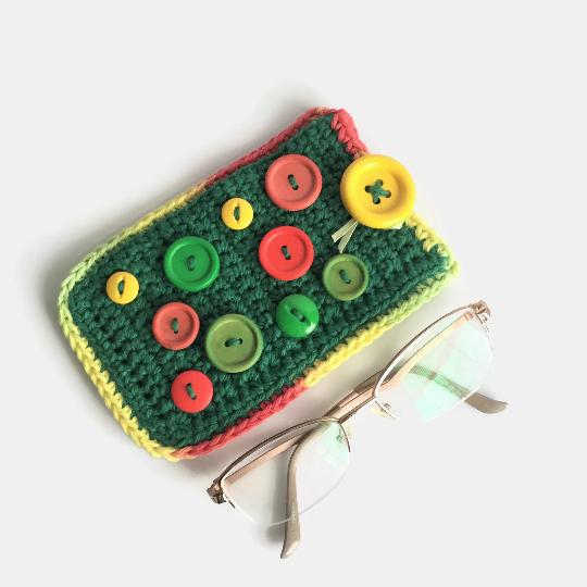 Green and Colorful Soft Eyeglass Case