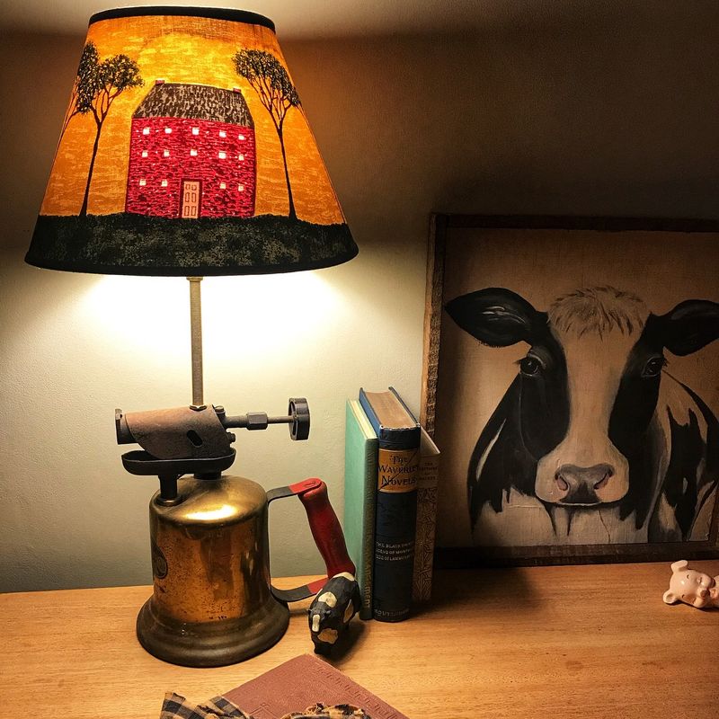 Re-purposed Vintage Blow Torch Lamp