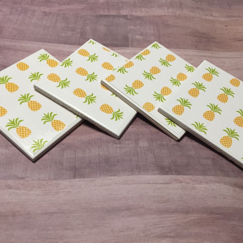 Pineapple coasters (set of 4)