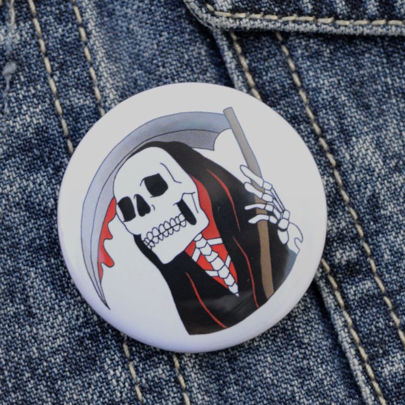 Grim Reaper Pin Badge