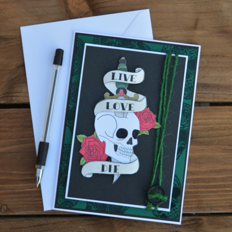 Skull And Dagger Greetings Card