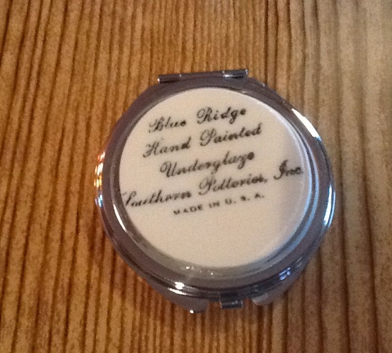 Mirror with blue ridge broken China front