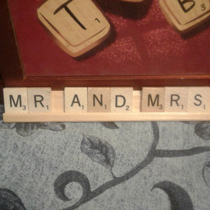 Mr and Mrs sign, wedding decor, wedding decorations, scrabble, scrabble art