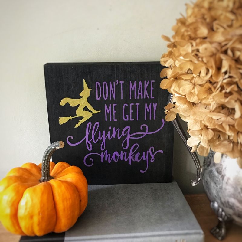 Flying monkeys Sign | wizard of oz sign | Wood Sign | Fall Sign | flying monkeys | no place like home | wicked witch | Halloween decor