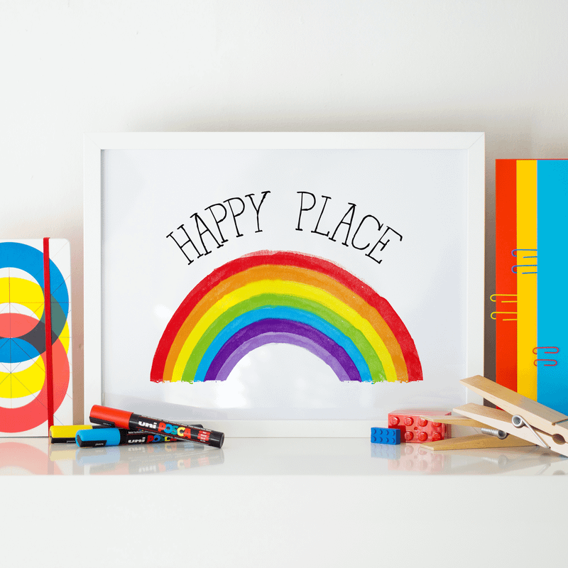 Rainbow wall art, nursery wall art