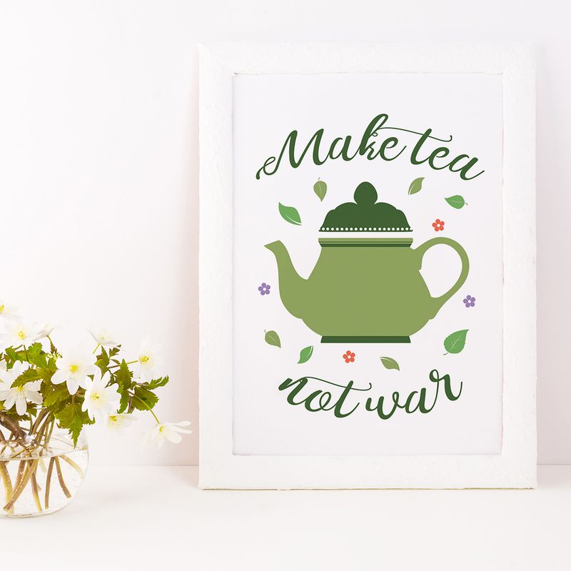 Teapot wall art, kitchen decor