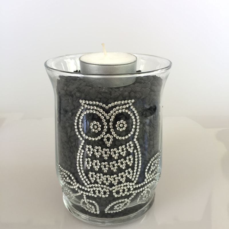 Decorative medium oval candle holder or vase