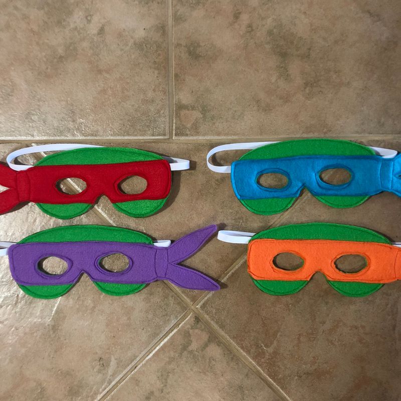 Felt Ninja Turtle Themed Masks