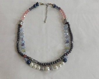 Swarovski double length glass pearl 18" necklace