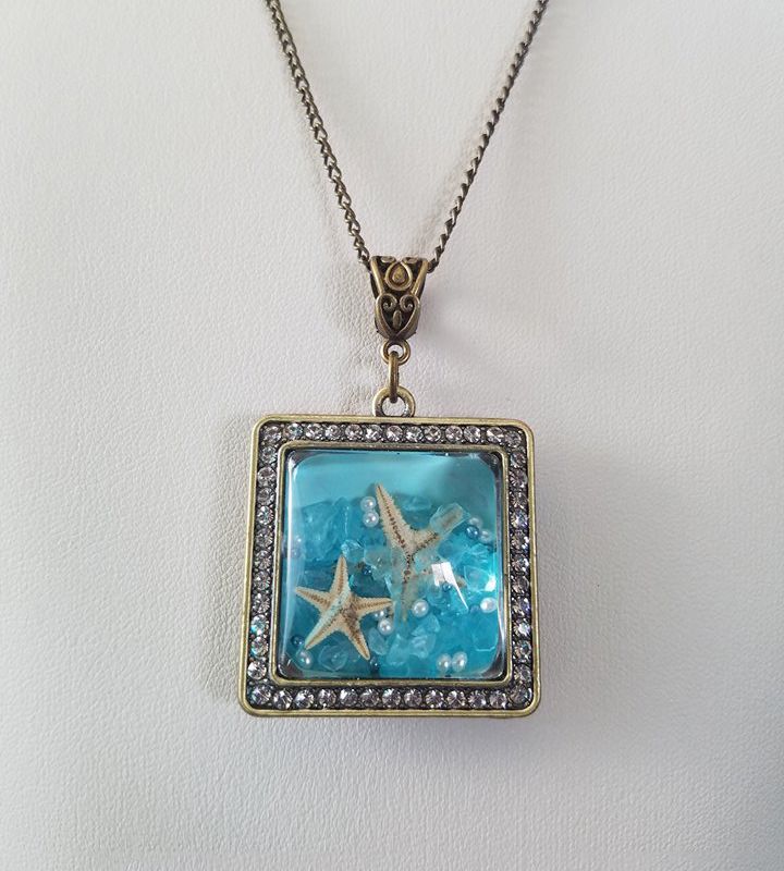 Starfish Beach Necklace/Nautical Starfish Necklace/Ocean Starfish Pendant/Mermaid Costume/Shell Necklace/Mermaid Necklace