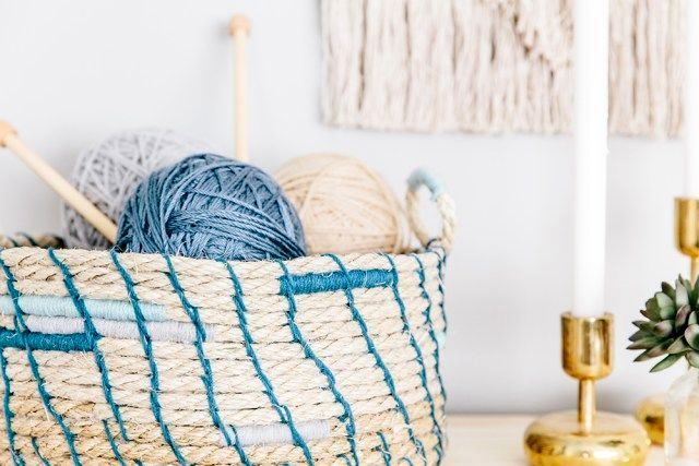 DIY basket of rope
