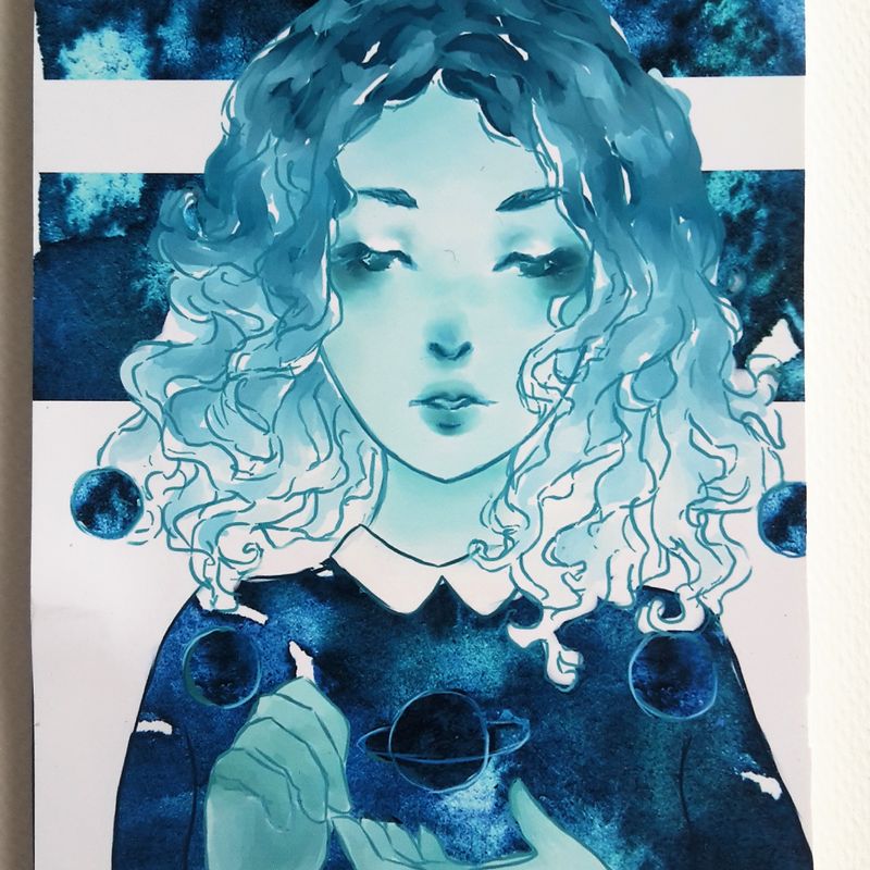 Galaxy Girl Small Sketchbook