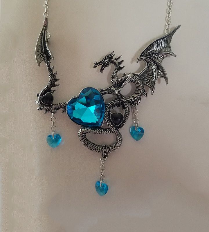 Silver Dragon Necklace/Dungeons and Dragons/Dragon Jewelry/Fairytale Dragon/Dragon Pendant/Fantasy Dragon Necklace