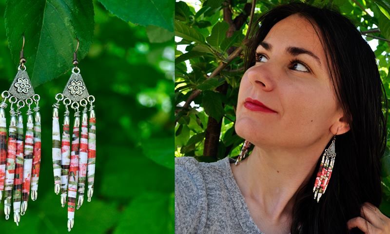 Paper earrings
