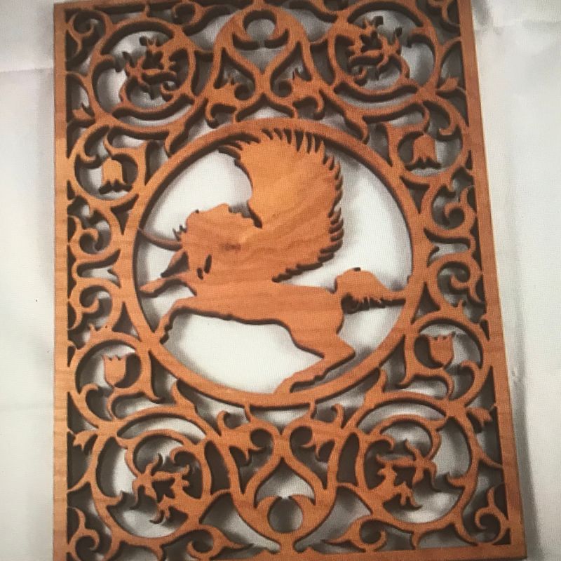unicorn wooden picture