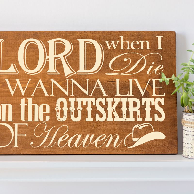 Outskirts of Heaven, Customizable Signs, Ranch Sign, Custom Ranch Décor, Ranch Décor, Gifts for Men, Man Cave Décor, Wall Art Wood, Wall Art