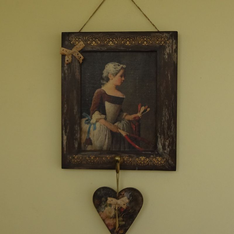 Panel key holder "Girl with a flounce"