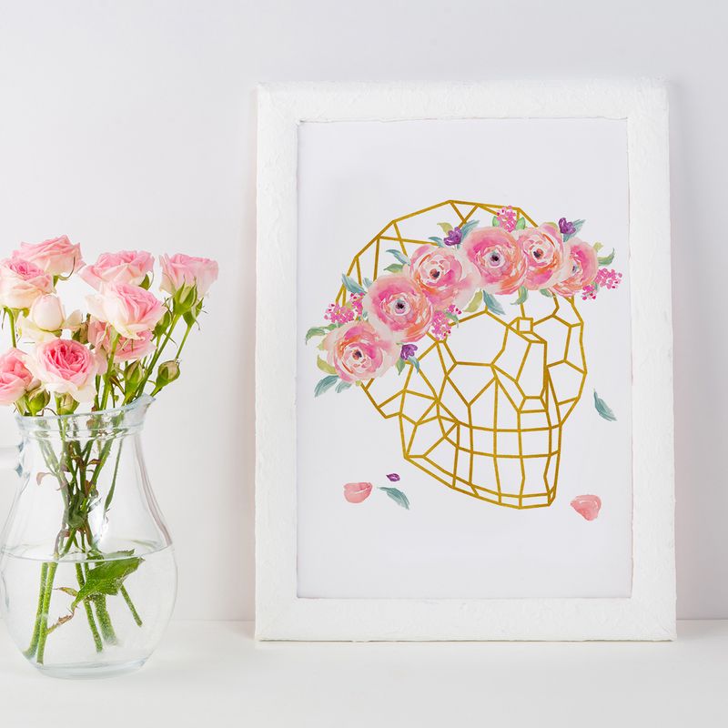 Geometric skull, skull art