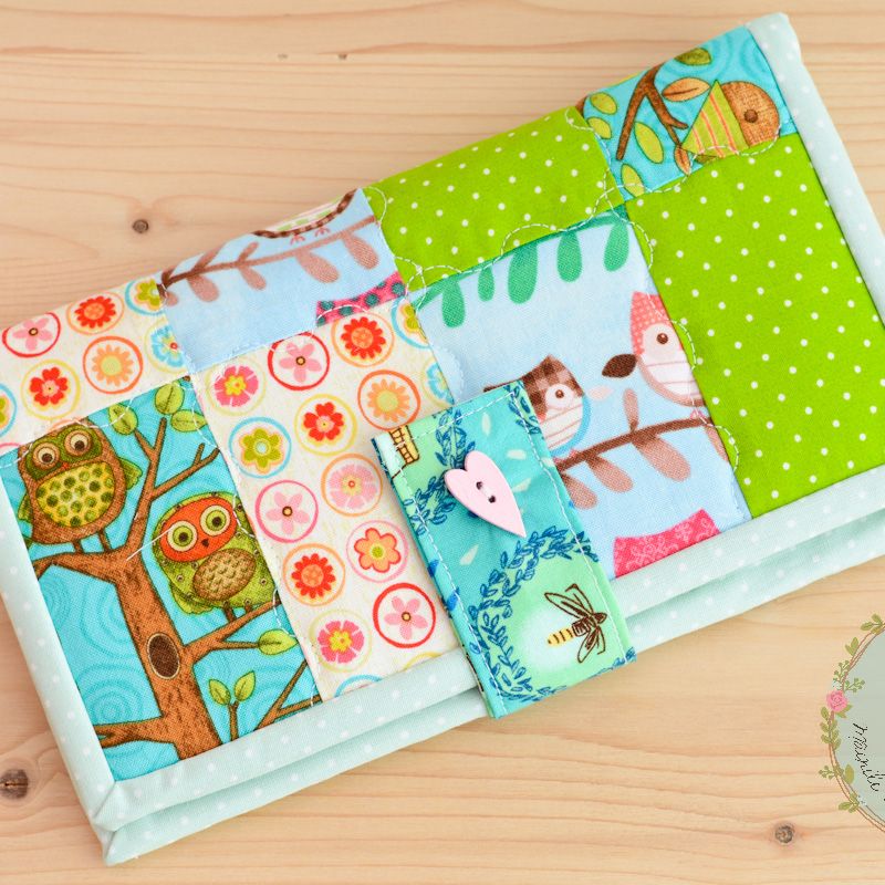 Ooak wallet patchwork and quilted handmade, unique women wallet, fabric wallet, gift for her, mother's day gift, personalized wallet