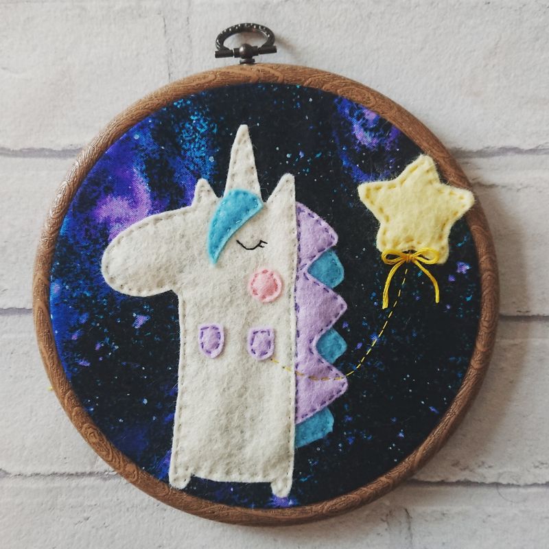 Felt Unicorn Textile Wall Aty