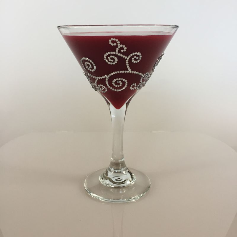 Unique decorative martini glass