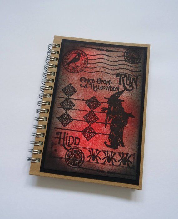 Hand made notebook Witch notebook, magic notebook C6 hard cover book Lined notebook Pagan gift Halloween gift