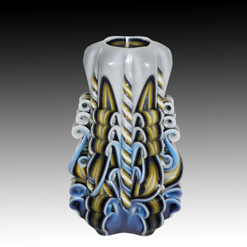 Unique handmade gift candle, Christmas gift candle, Hand Carved candles, Purple candle, 5 inch/ 12cm