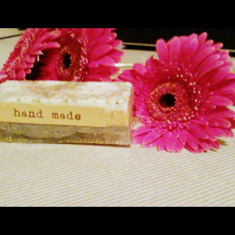 Handmade soap with olive oil and lavender