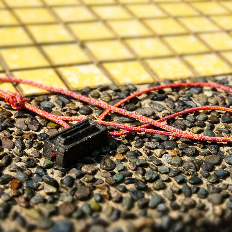 Geometric design - Concrete jewelry | Sliding necklace | paracord | Orange | Black & white | Jewelry | Minimalist | Unique gifts (Unisex)