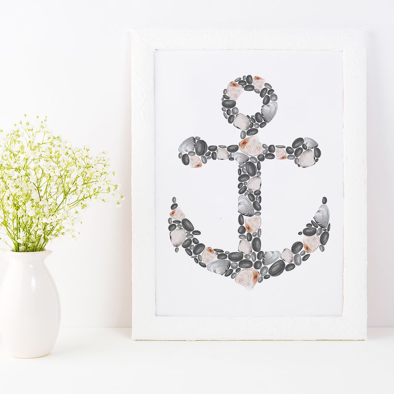 anchor wall art, nautical decor.