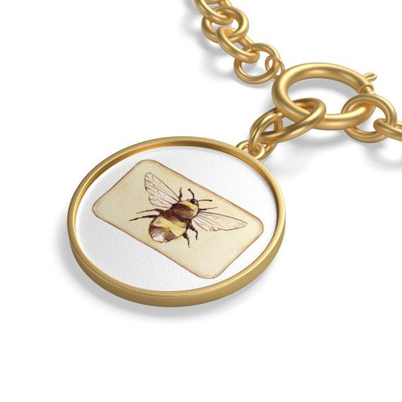 Vintage Bee Chunky Chain Bracelet