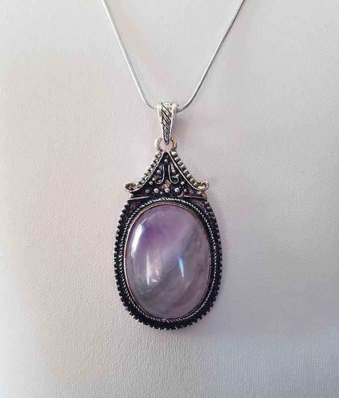 Amethyst Amulet Necklace/Evil Queen Necklace/Purple Amulet/Regina Necklace/Sorcerer Necklace/Fairytale Jewelry
