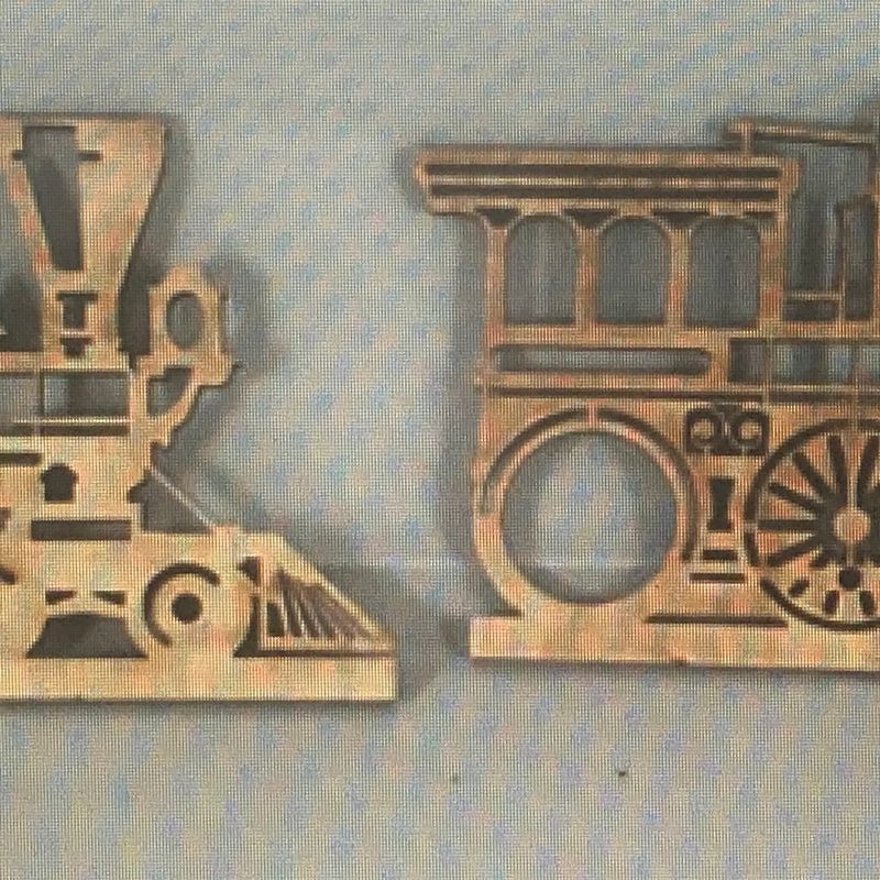 Wooden train wall hangings