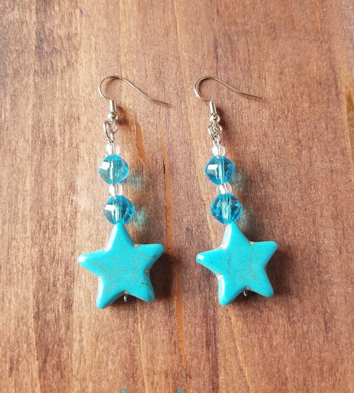 Sailor Mercury Star Earrings/Sailor Mercury Cosplay/Mercury Earrings/Mercury Costume/Amy Costume/Sailor Moon Jewelry