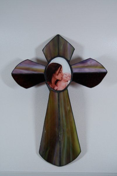 Customized Stained Glass Cross
