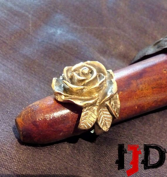 Golden Rose Ring - Flower Ring - Golden Flower Ring - Rose Jewelry - Finger Flower