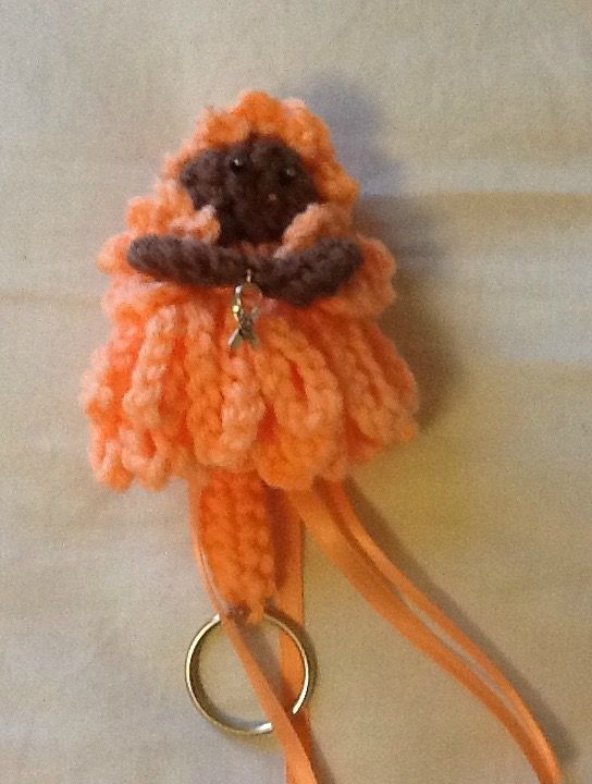 Uterin cancer fairy keychain