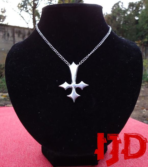 Satyricon Cross Golden - Satanist - Gothic Pendant - Black Metal Pendant - Cross Medallion - Antichrist Pendant - Antichrist Necklace