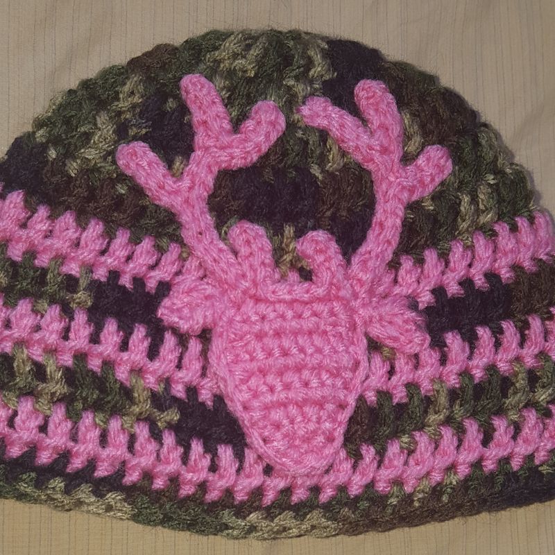 Hunting crochet camuflaje hat