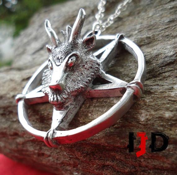 Satanic Necklace - Goat Head Nesklace - Lucifer Necklace - Lucifer Pendant - Jewelry For Men Satanic - Goat Head Pedant - Satanist Jewelry