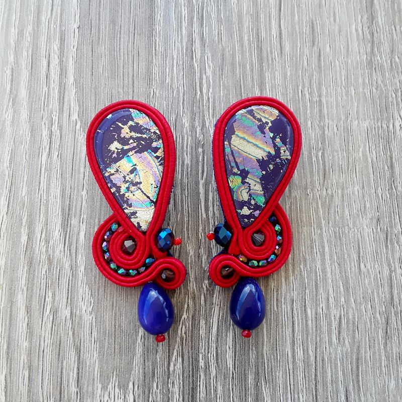 polymer clay earrings, dangle earrings, personalized earrings, handmade earrings, handmade jewelry, colored bijoux, made in Italy