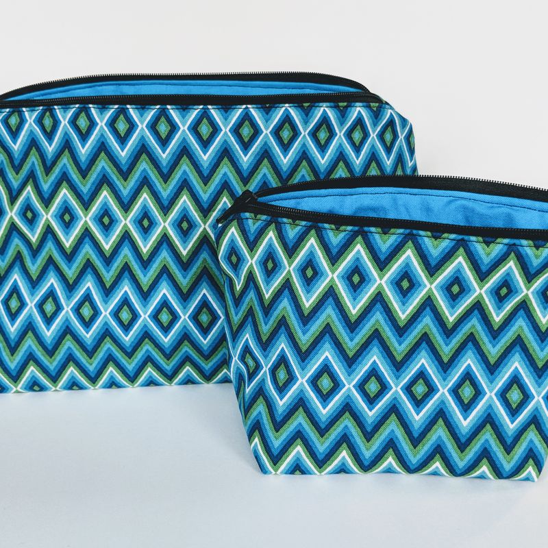 Zig Zag Matching Travel Bag, Travel Cases, Zipper Bag, School Supply Bag, Teacher Gift, Gift under 20