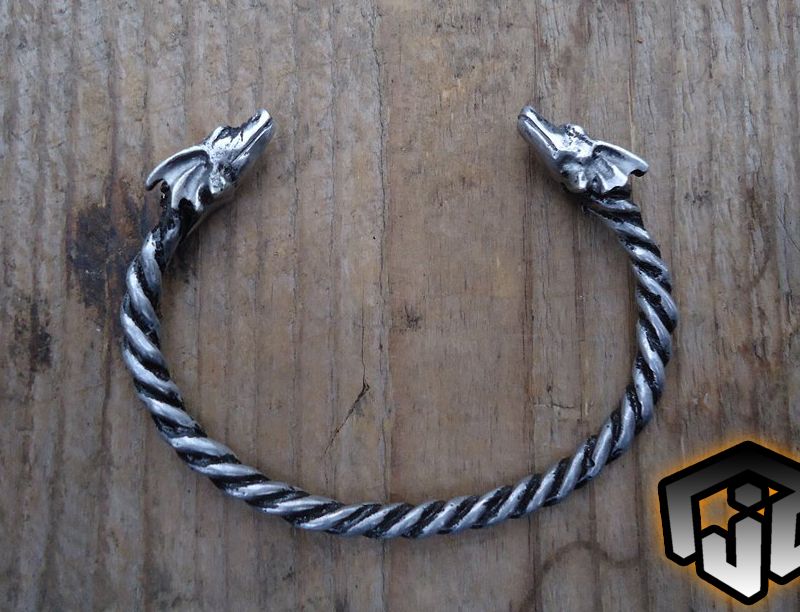 Viking Bracelet - Celtic Bracelet - Dragon Bracelet - Dragon Jewelry - Silver Dragon Bracelet - Dragon Ornament - Dragons